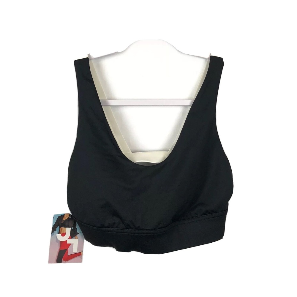 Joy Lab Womens Sports Bra Size S Black White Mid Coverage (BE32)